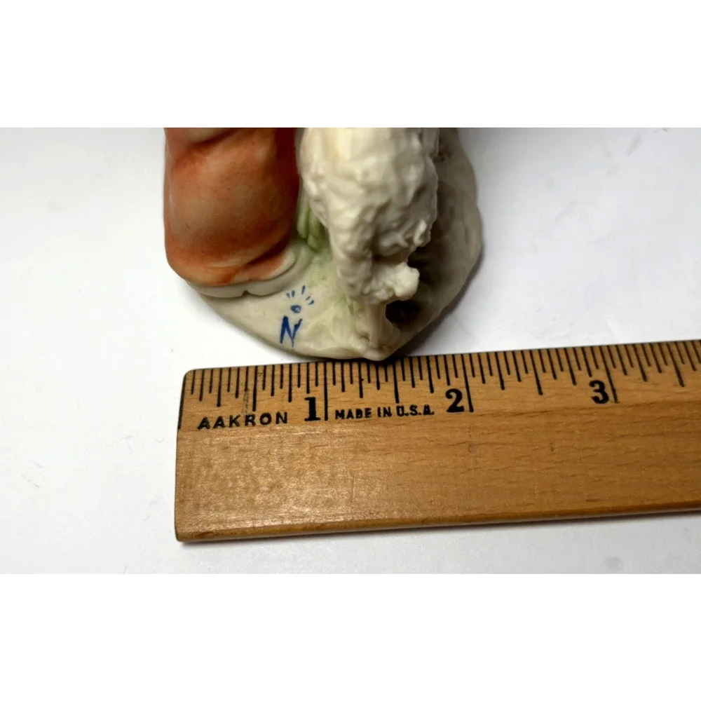 Giuseppe Armani Signed Boy Figurine Sheep Florence Italy Resin 6.5